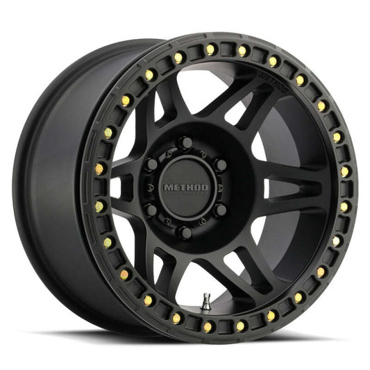 Method MR106 Beadlock 17x9 -44mm Offset 8x6.5 130.81mm CB Matte Black with BH-H36125 Wheel
