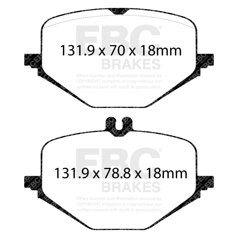 EBC 2018+ Mercedes-Benz G63 AMG (BM463) 4.0TT Yellowstuff Rear Brake Pads DP42443R