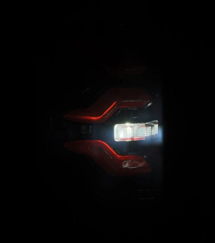 AlphaRex 658007 87-96 Ford Bronco/F-150 Luxx-Series LED Tail Lights - Black Red