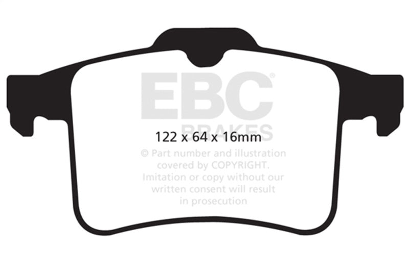 EBC 10-15 Jaguar XF 5.0 Supercharged (470) Yellowstuff Rear Brake Pads DP42059R