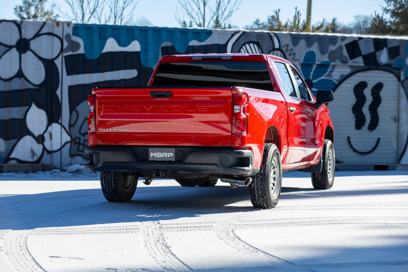 MBRP S5019304 3-Inch Cat-Back Exhaust - T304 Single Side Exit - 2019+ Silverado / Sierra 1500 2.7L