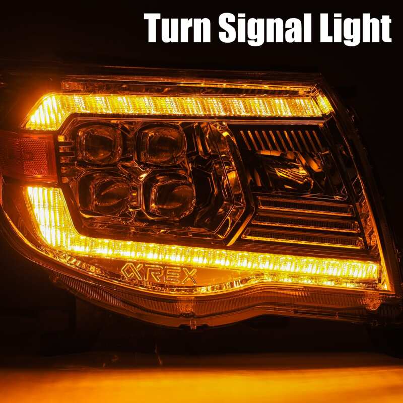 AlphaRex 880742 05-11 Toyota Tacoma NOVA LED Projector Headlights Plank Style Black with Activation Light/DRL
