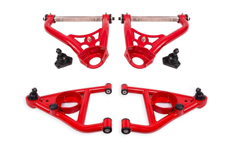 BMR 1967-1969 GM F-Body / 1968-1974 X-Body Non-Adj. Upper & Lower A-Arms (Polyurethane) - Red