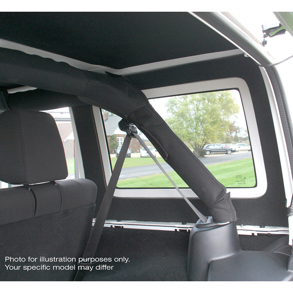 DEI for 2011-2018 Jeep Wrangler JK 2-Door Boom Mat Rear Side Window Trim - 2 Piece - Gray