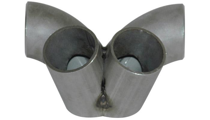 Vibrant 2-1 SS Merge Collectors (3in Inlet Slipover ID 3-1/2in Outlet OD)
