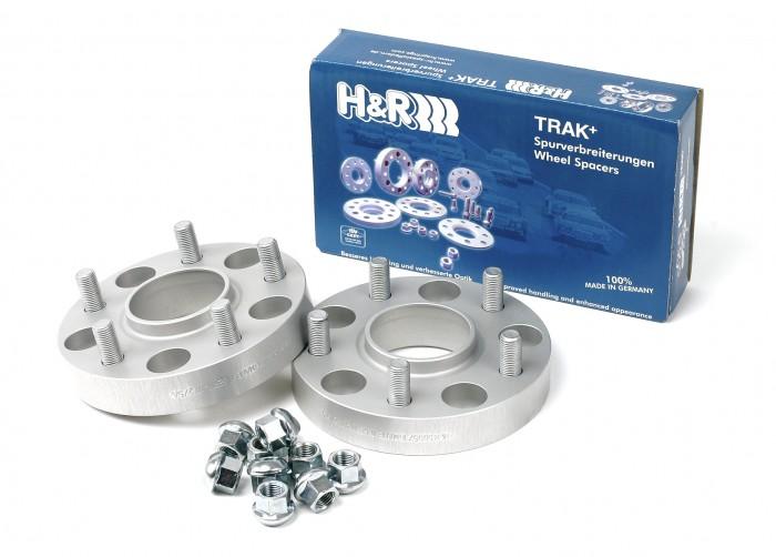 H&R TRAK+ DR Wheel Spacers 20mm Black (Pair) - 5x112 / 66.5mm Bore - 4055665SW
