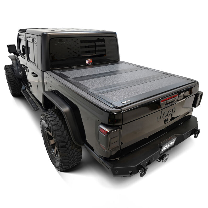 Westin 19-44165 Hard Tri-Fold Tonneau Cover for 2020-2026 Jeep Gladiator JT 4WD 5ft. Bed Black