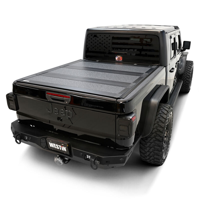 Westin 19-44165 Hard Tri-Fold Tonneau Cover for 2020-2026 Jeep Gladiator JT 4WD 5ft. Bed Black