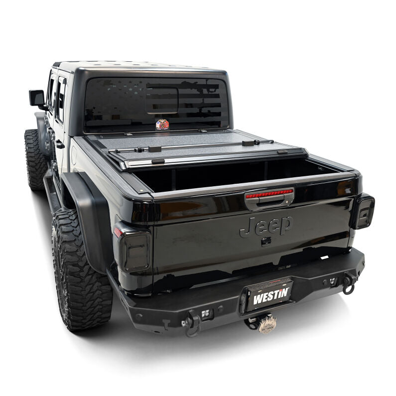 Westin 19-44165 Hard Tri-Fold Tonneau Cover for 2020-2026 Jeep Gladiator JT 4WD 5ft. Bed Black