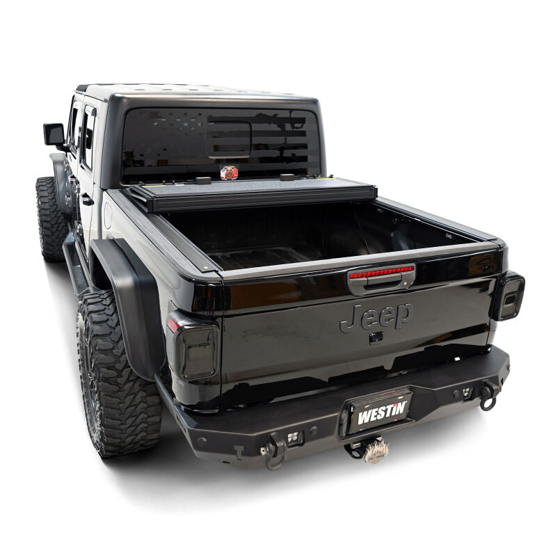 Westin 19-44165 Hard Tri-Fold Tonneau Cover for 2020-2026 Jeep Gladiator JT 4WD 5ft. Bed Black