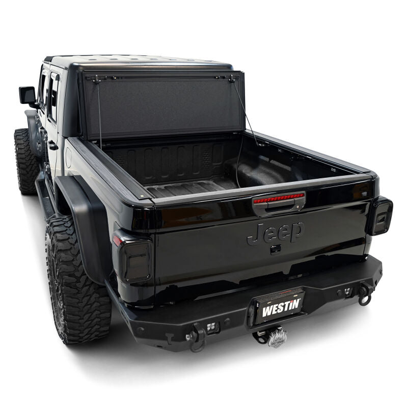 Westin 19-44165 Hard Tri-Fold Tonneau Cover for 2020-2026 Jeep Gladiator JT 4WD 5ft. Bed Black