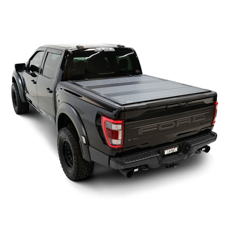 Westin 19-46355 Hard Tri-Fold Tonneau Cover for 2015-2026 Ford F-150 5ft. 7in. Bed Black
