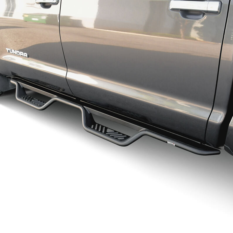 Westin 20-13255 Outlaw Drop Nerf Step Bars for 2007-2021 Toyota Tundra CrewMax Textured Black