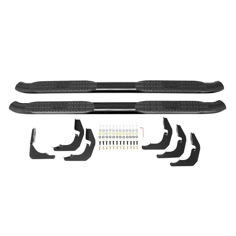 Westin 21-22775 PRO TRAXX 4 Oval Nerf Step Bars for 2005-2023 Toyota Tacoma Double Cab Black
