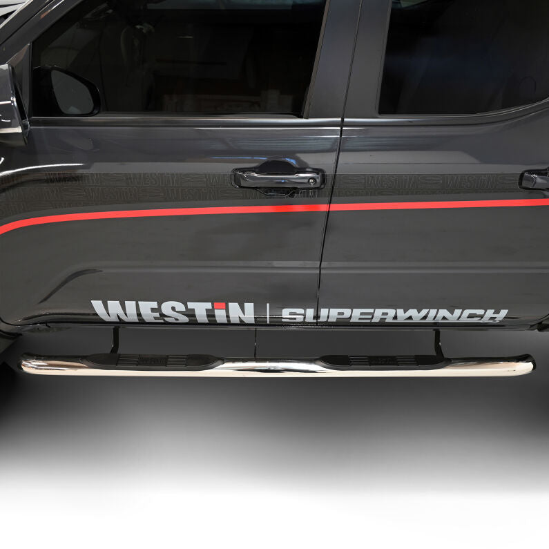 Westin 23-2780 E-Series 3 Nerf Step Bars for 2024-2026 Tacoma Double Cab Stainless Steel