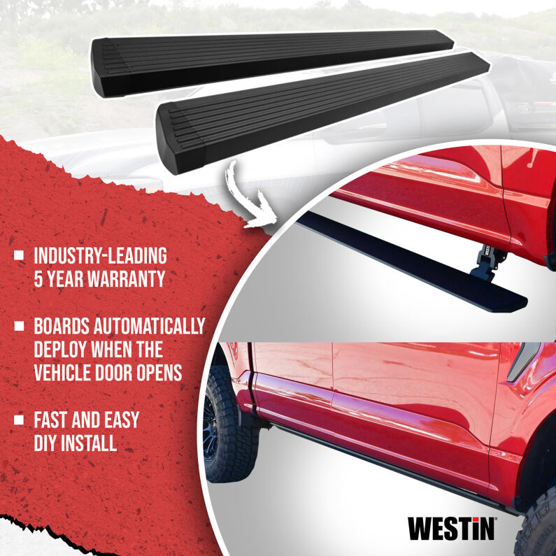 Westin 29-24065 Pro-e Running Boards for 2018-2025 Jeep Wrangler JL Unlimited 4-Door Textured Black