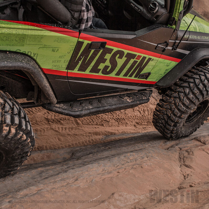 Westin 42-6005 Snyper Triple Tube Rock Rail Steps for 2007-2018 Jeep Wrangler Textured Black