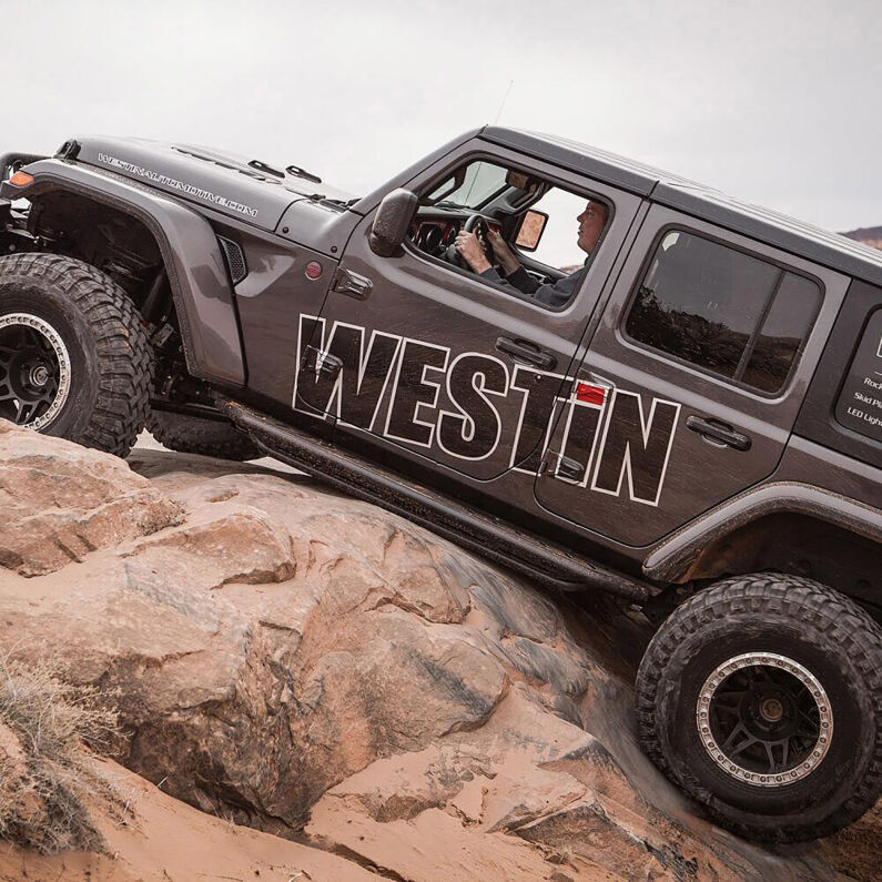 Westin 42-6025 Snyper Triple Tube Rock Rail Steps for 2018-2025 Jeep Wrangler JL Unlimited 4-Door