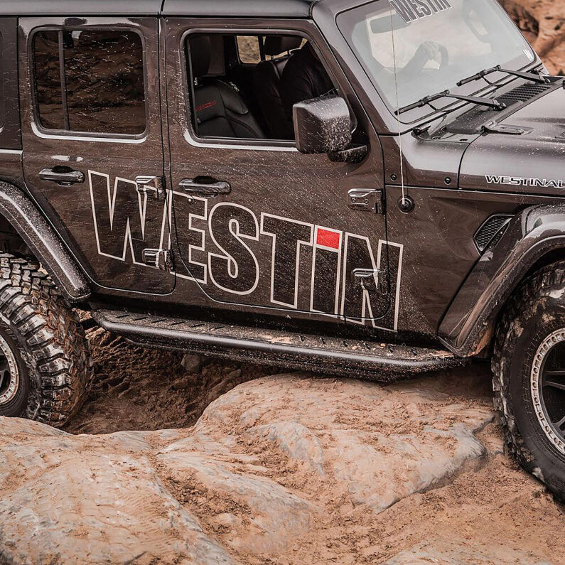 Westin 42-6025 Snyper Triple Tube Rock Rail Steps for 2018-2025 Jeep Wrangler JL Unlimited 4-Door