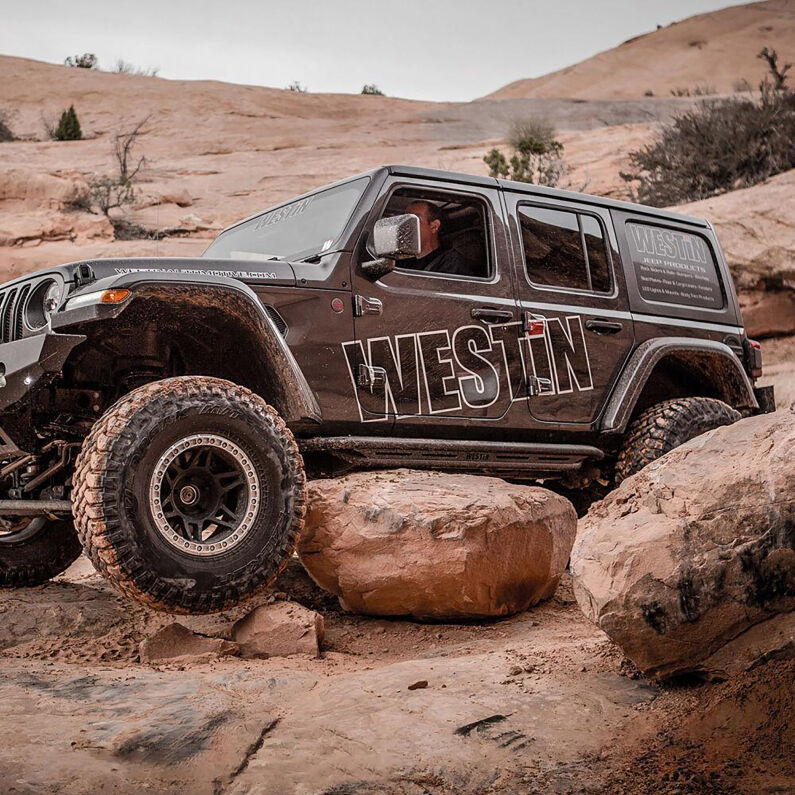 Westin 42-6025 Snyper Triple Tube Rock Rail Steps for 2018-2025 Jeep Wrangler JL Unlimited 4-Door