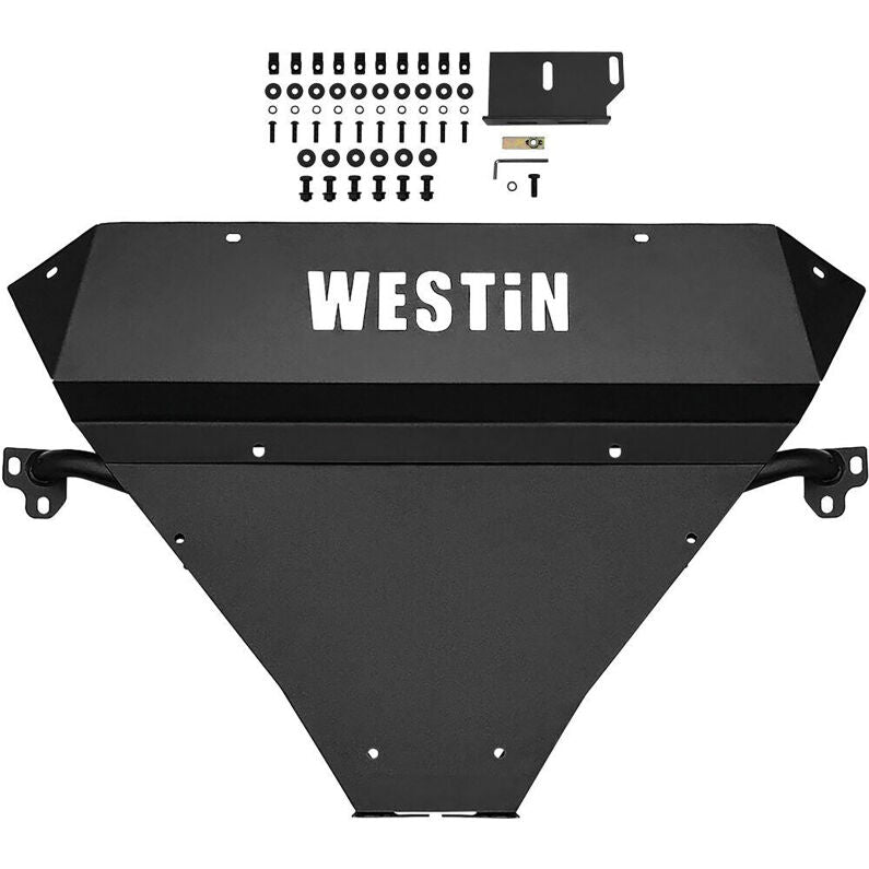 Westin 58-71005 Outlaw Bumper Skid Plate for 2016-2019 Chevrolet Silverado 1500 Textured Black
