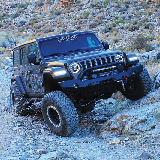 Westin 59-80115 WJ2 Full Width Front Bumper for 2018-2026 Wrangler JL Textured Black