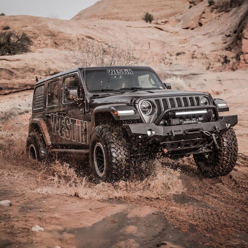 Westin 59-80115 WJ2 Full Width Front Bumper for 2018-2026 Wrangler JL Textured Black