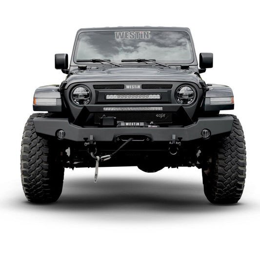 Westin 59-80125 WJ2 Full Width Front Bumper for 2018-2026 Jeep Wrangler Textured Black