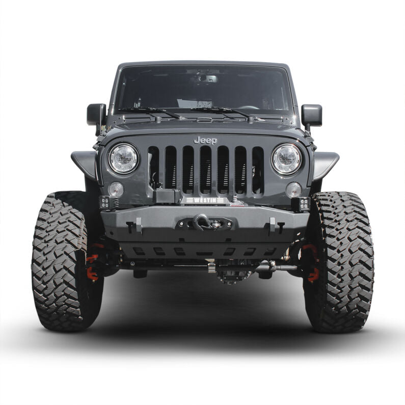 Westin 62-1005 Snyper Tube Fenders Front for 2007-2018 Jeep Wrangler Textured Black