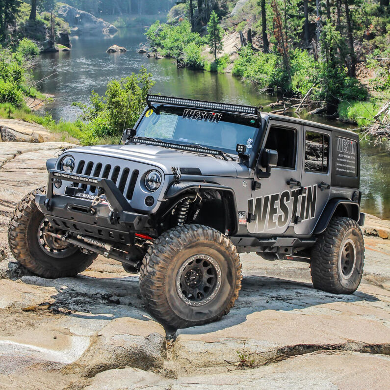 Westin 62-1015 Snyper Tube Fenders Rear for 2007-2018 Jeep Wrangler Textured Black