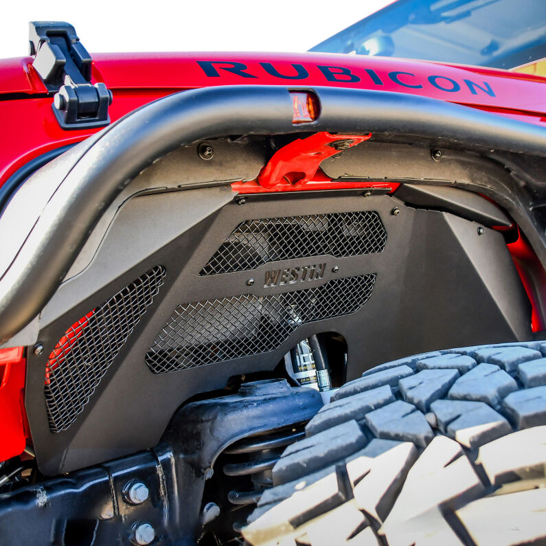 Westin 62-11005 Fenders Front for 2007-2018 Jeep Wrangler JK Inner Textured Black
