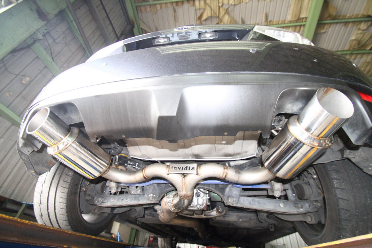 Invidia HS08STIGTP 08-14 Subaru STI 11-14 WRX Hatchback Dual N1 S.S.Tips Cat-Back Exhaust