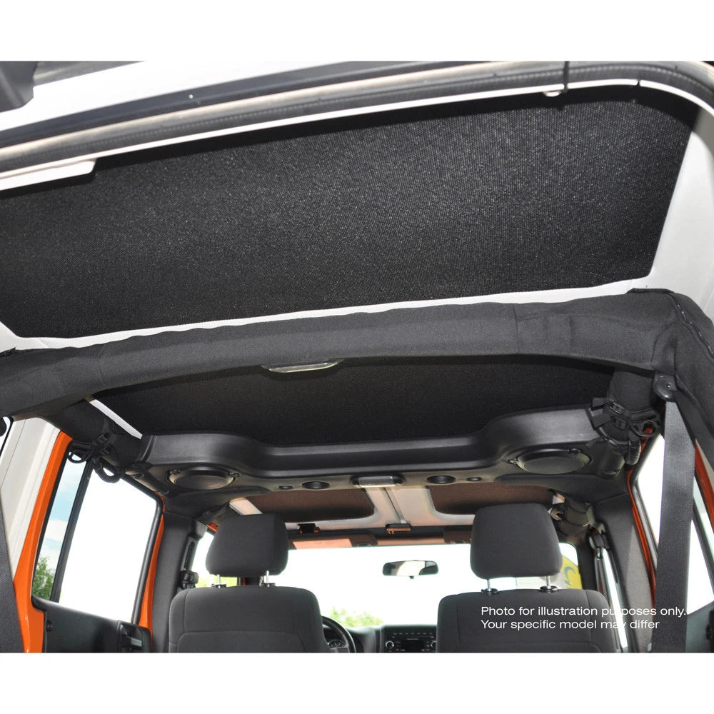 DEI for 2018-2023 Jeep Wrangler JL 2-Door Boom Mat Complete Headliner Kit - 7 Piece - Black