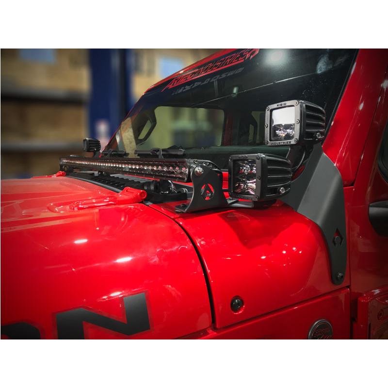 Artec Industries JL5603 A-Pillar Dual LED Cube Light Mount for 2018-2027 Jeep Wrangler JL / Gladiator JT