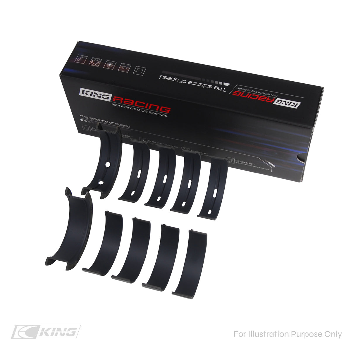 King GM Vortec /LS-SERIES GEN III IV Main Bearing Set MB5013XP-STD - Fits Chevrolet, GMC, Holden