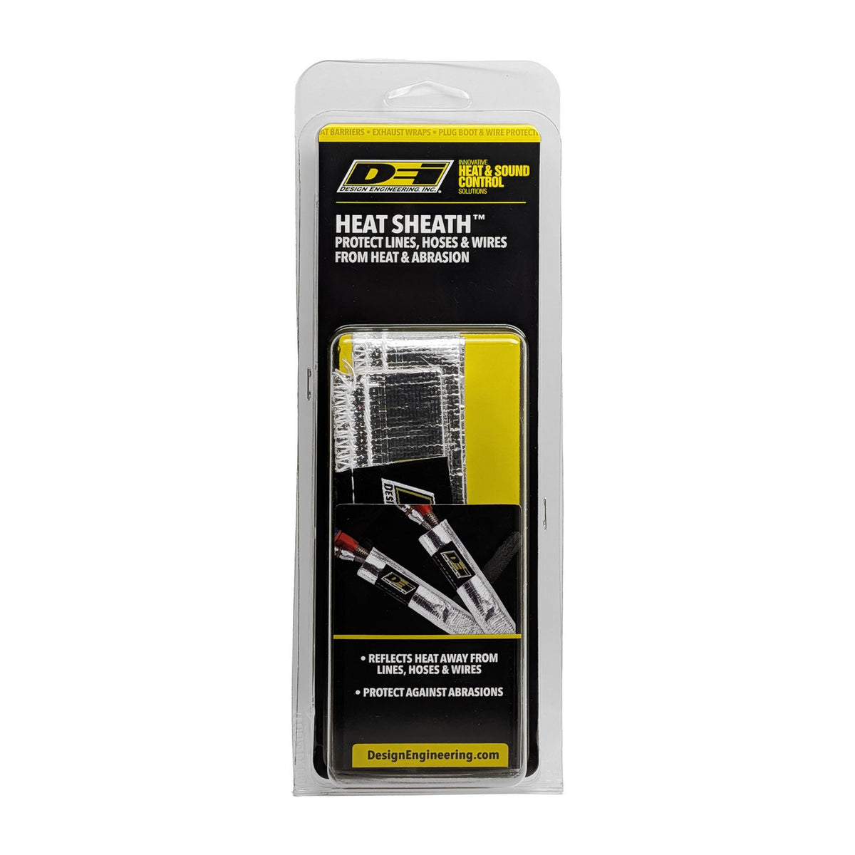 DEI Heat Sheath 1/2in I.D. x 3ft - Aluminized Sleeving - Sewn Edge
