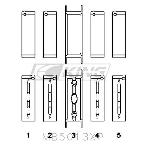 King GM Vortec /LS-SERIES GEN III IV Main Bearing Set MB5013XP 001 - Fits Chevrolet, GMC, Holden
