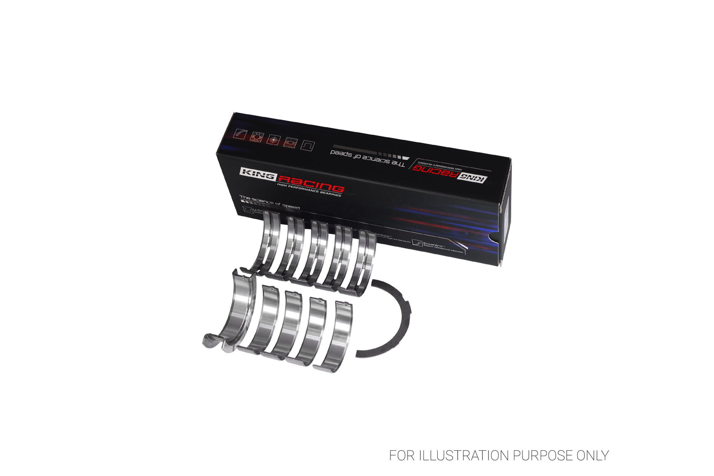 King Ford V8, 4.6L DOHC/SOHC 24V Main Bearing Set MB5283HP0.25 - Fits Ford, Lincoln, Mercury