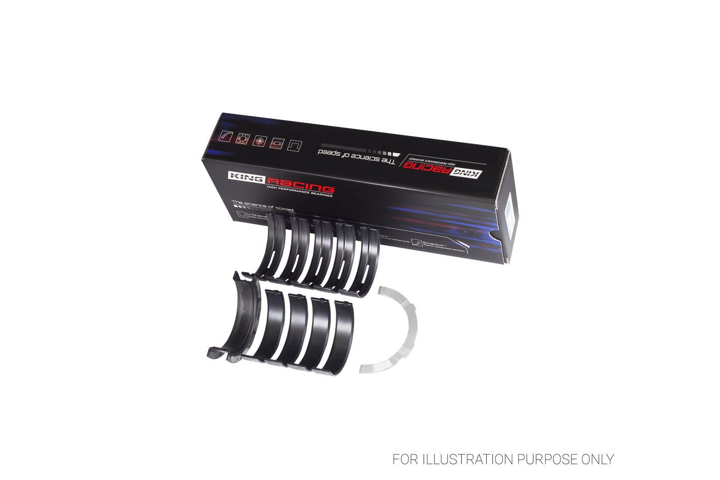 King Ford V8, 4.6L DOHC/SOHC 24V Main Bearing Set MB5283HP-STD - Fits Ford, Lincoln, Mercury