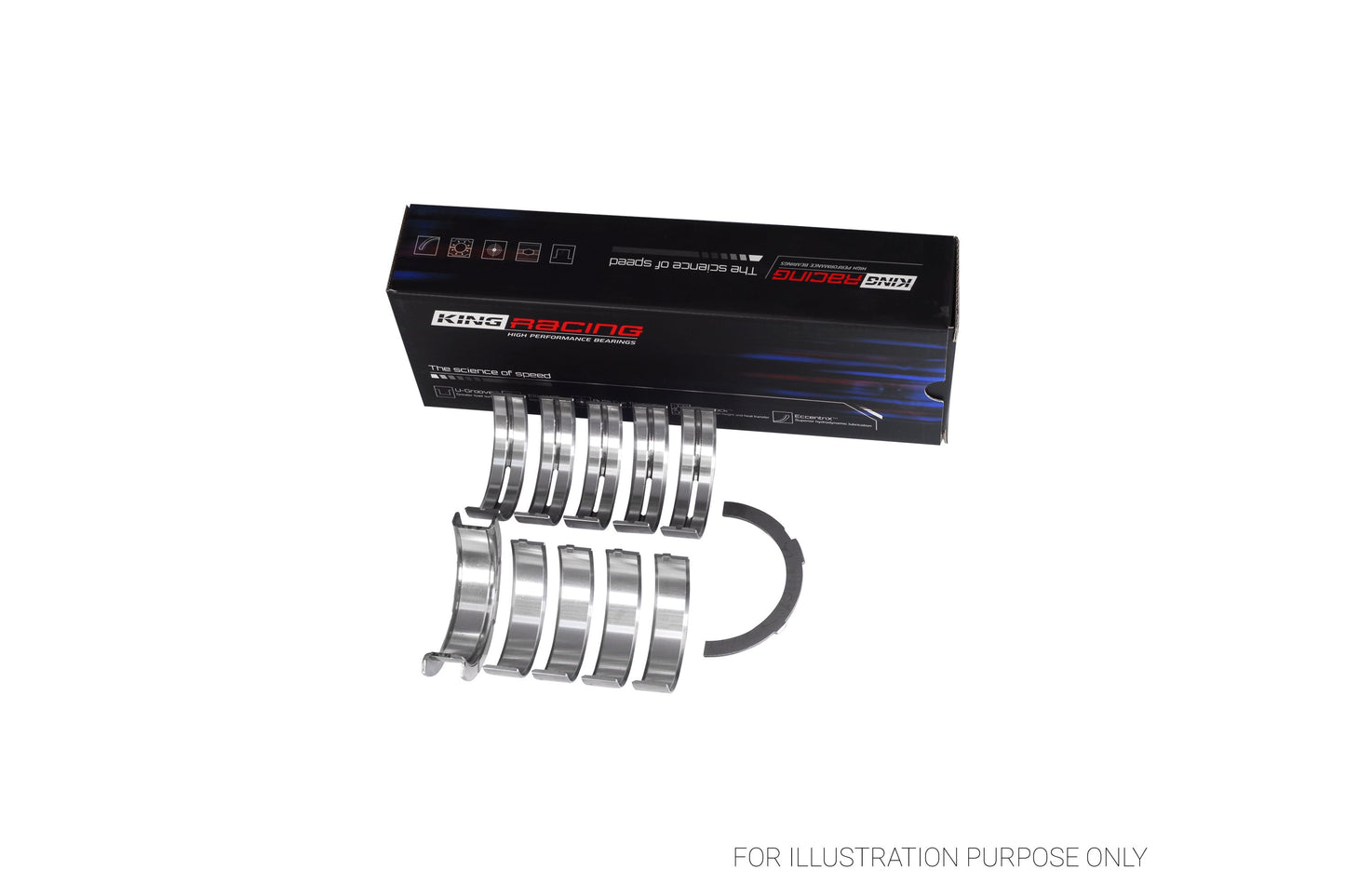 King Ford 281 4.6L SOHC 16V Racing Bi-metal Main Bearing Set MB5353HP STDX - Fits Ford, Lincoln, MG