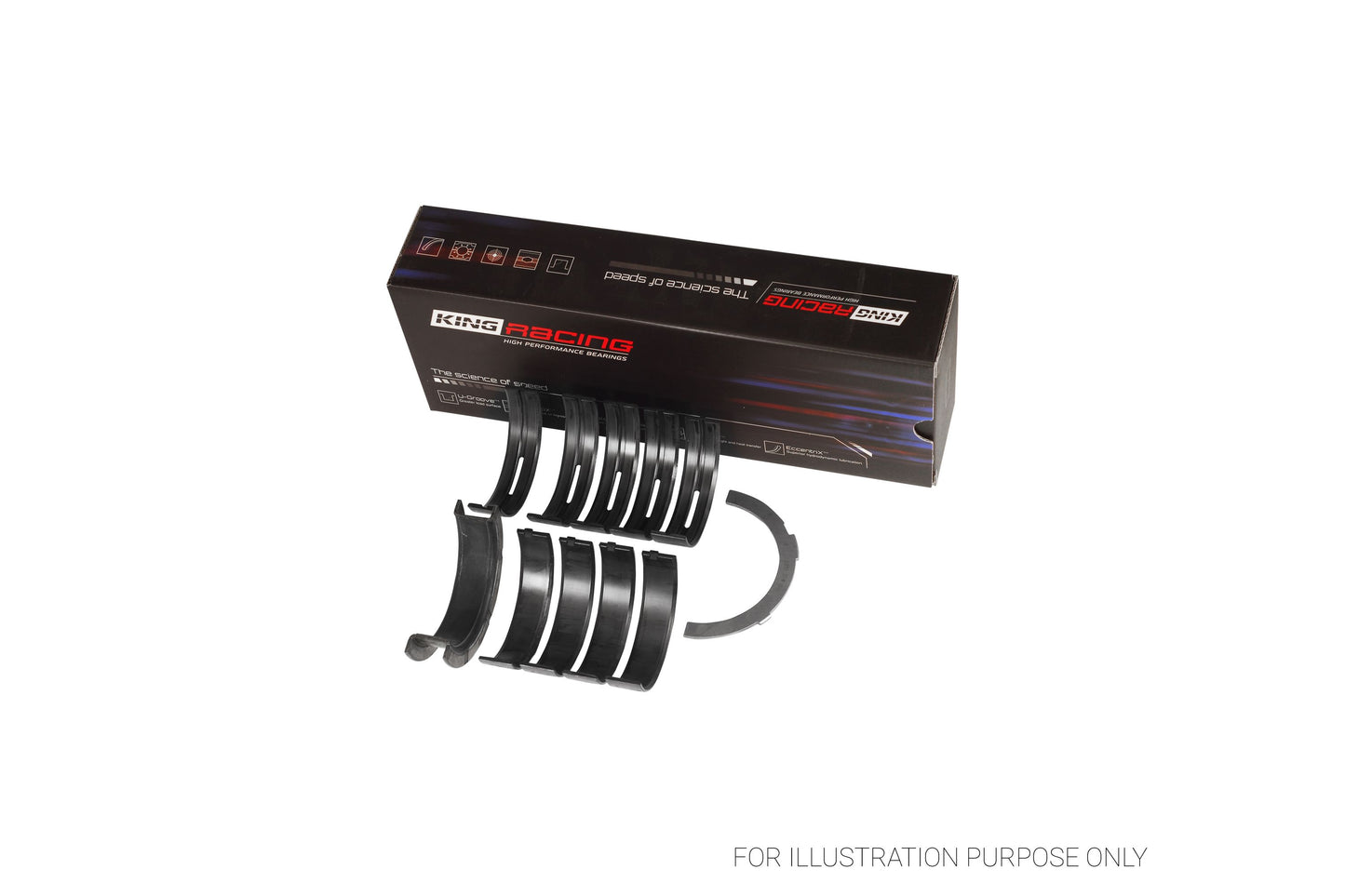 King Ford 281 4.6L SOHC 16V Racing Bi-metal Main Bearing Set MB5353HP0.25 - Fits Ford, Lincoln, MG