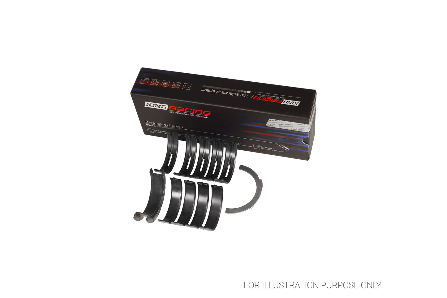 King Ford 281 4.6L SOHC 16V Racing Bi-metal Main Bearing Set MB5353HP STDX - Fits Ford, Lincoln, MG