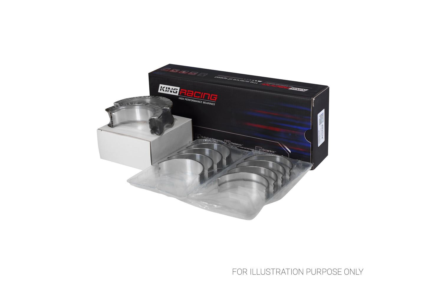 King Ford V8 351CI 5.8L 16V Racing Bi-metal Main Bearing Set MB5503HP STDX - Fits Ford, Mercury, DeTomaso