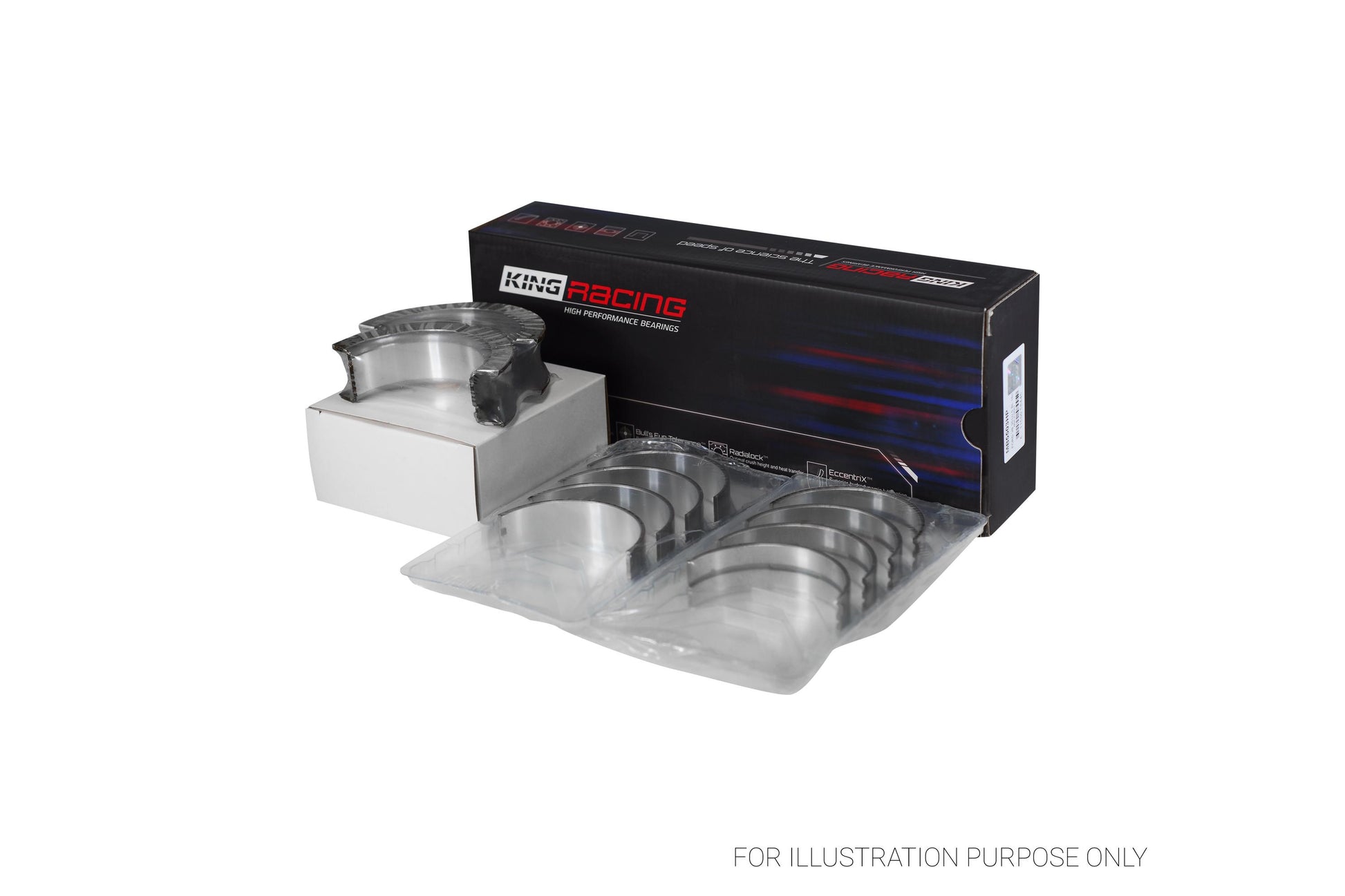 King Ford V8 351CI 5.8L 16V Racing Bi-metal Main Bearing Set MB5503HP STDX - Fits Ford, Mercury, DeTomaso