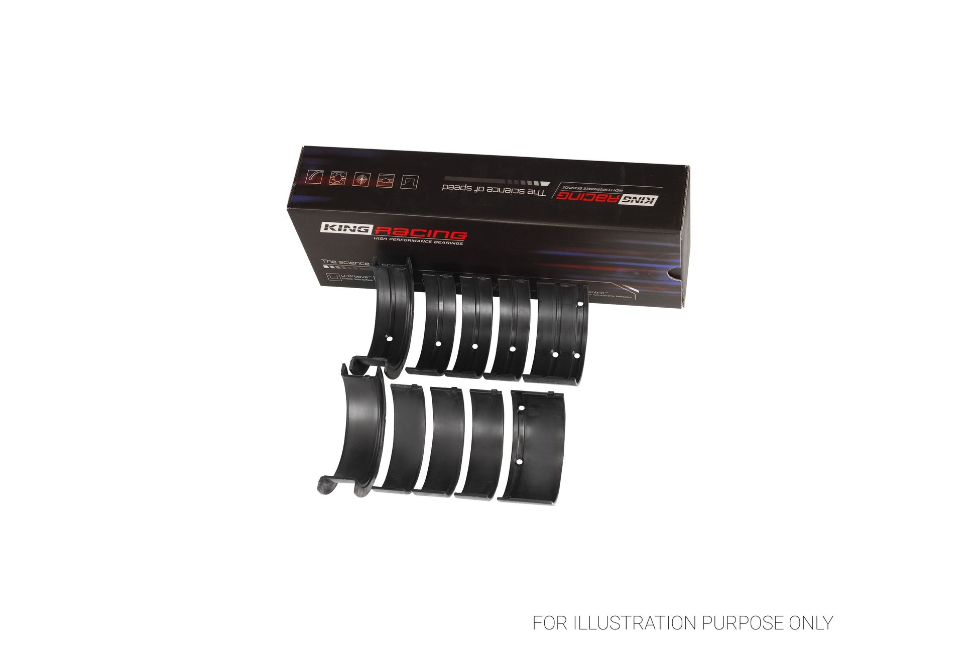 King GM V8 326, 350, 389, 400 Racing Main Bearings MB5511XP STDX - Fits Pontiac, Buick, Oldsmobile