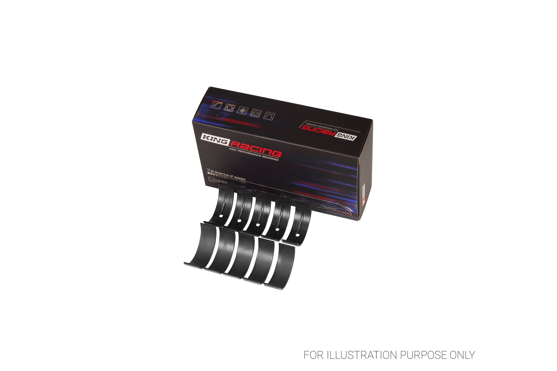 King Peugeot EP6 1.6L / BMW N14B16C OE-Replacement Main Bearings Set MB5758SI-STD - Fits Peugeot, Citroen, BMW