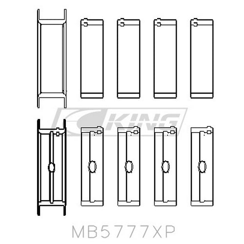 King GM DART LS NEXT Racing Tri-metal Main Bearing Set MB5777XP STDX - Fits Chevrolet, GMC, Holden