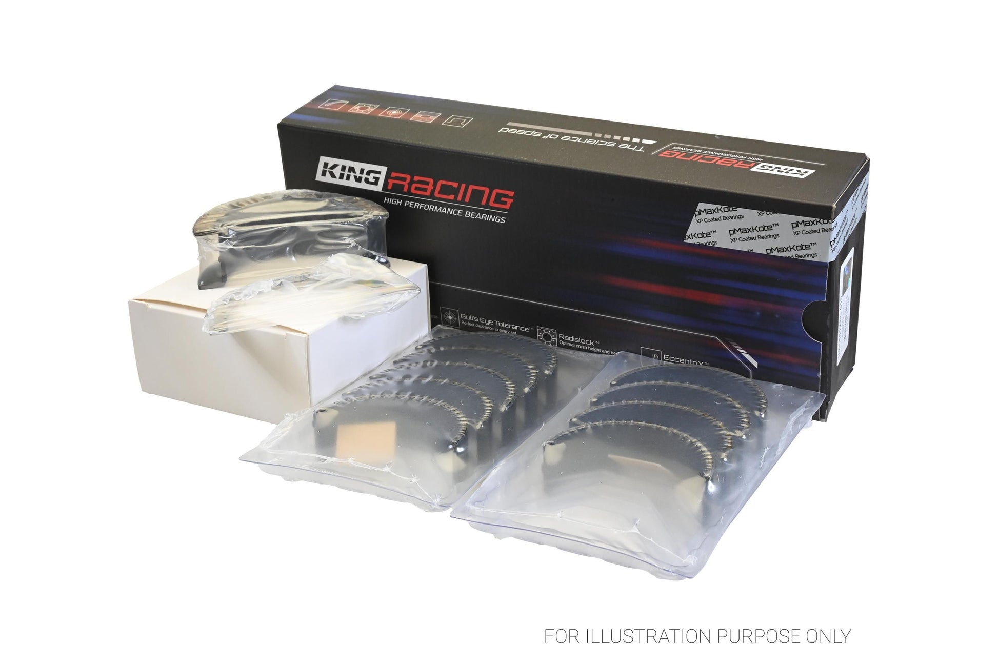 King Ford Godzilla 7.3L - Coated XPC Racing Main Bearings Set MB5881XPC STDX - Fits Ford, Blue Bird