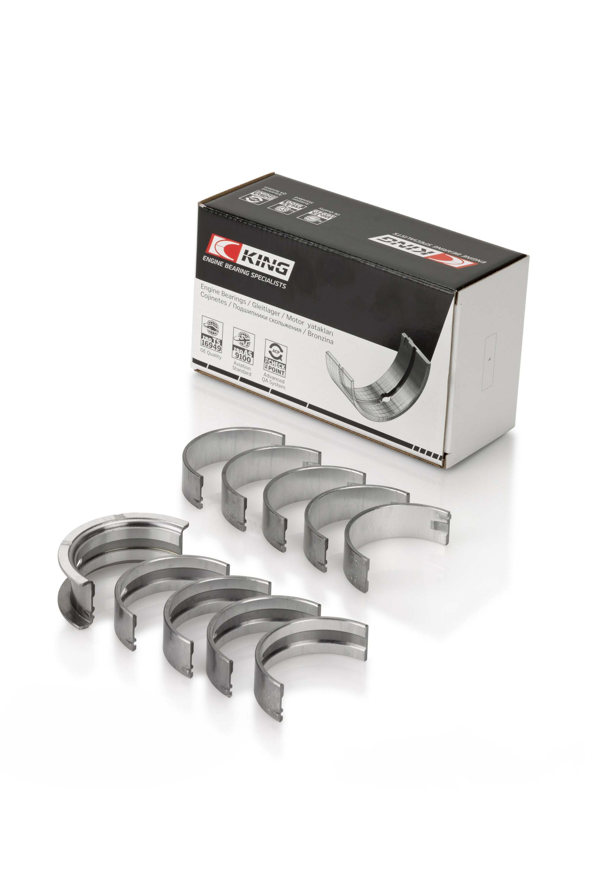 King Chevrolet Big Block V8 396-502 GEN IV, V, VI BBC OE-Replacement Main Bearing Set MB 556SI 001 - Fits Chevrolet, GMC, Pontiac
