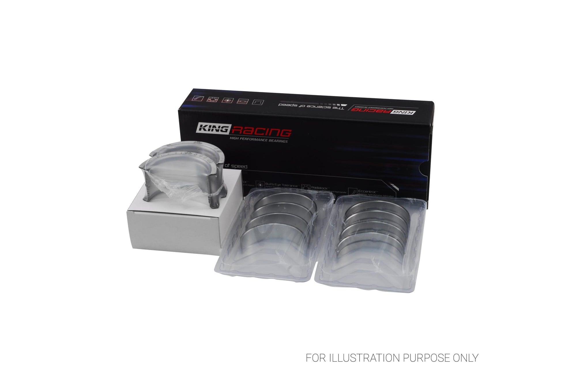 King Chevrolet 400 V8 Racing Main Bearings MB 509HP-STD - Fits Chevrolet, GMC, Pontiac